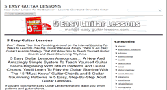 Desktop Screenshot of 5-easy-guitar-lessons.com